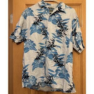 Bruno Shirt Mens Medium Washable Linen Hawaiian Casual Beach